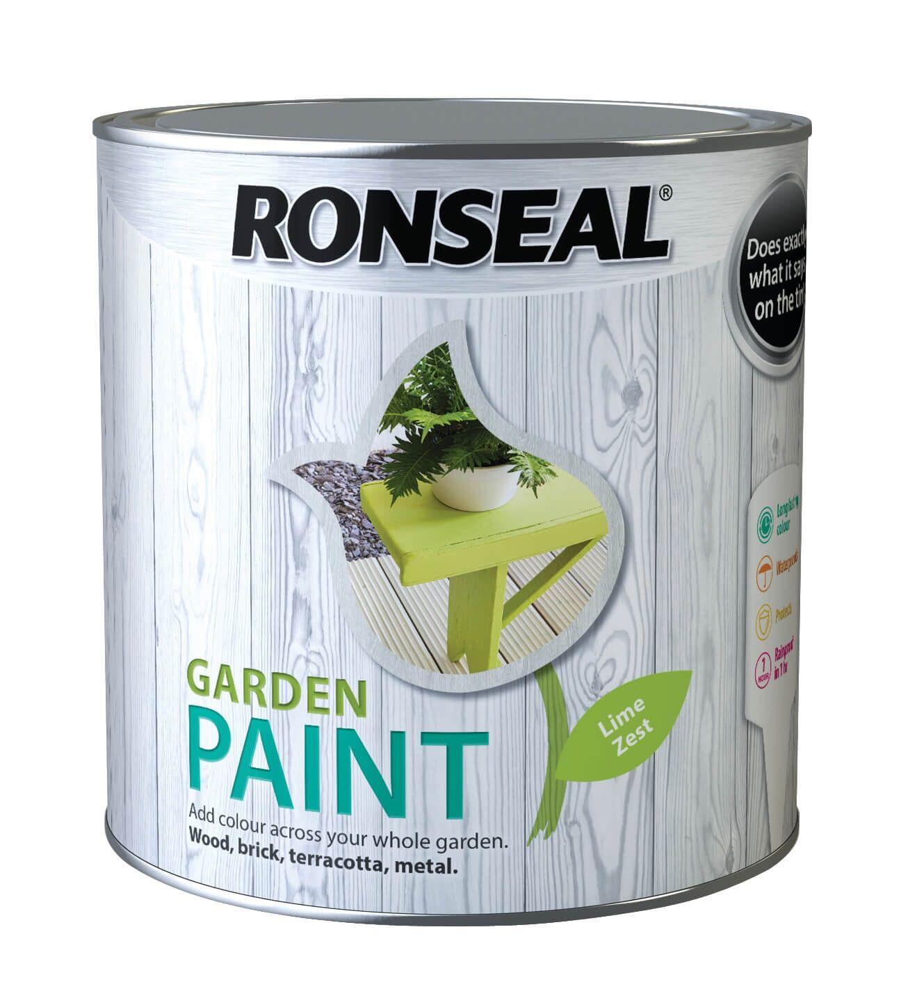 Ronseal Garden Paint 2.5 Litres Lime Zest