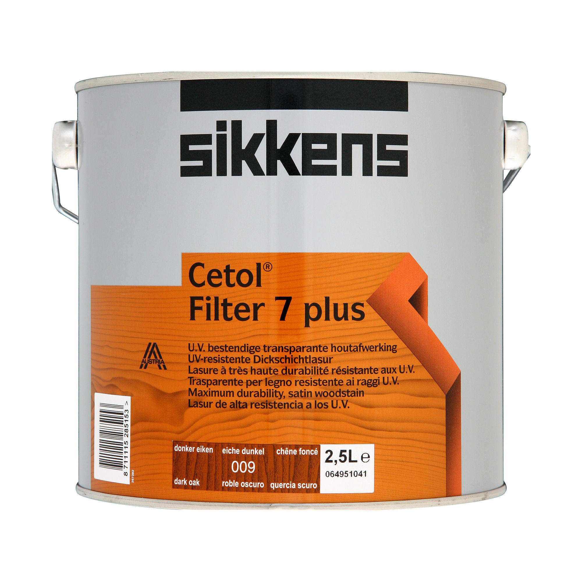 Sikkens Cetol Filter 7 Plus Wood Stain – Dark Oak 009 (2.5L)