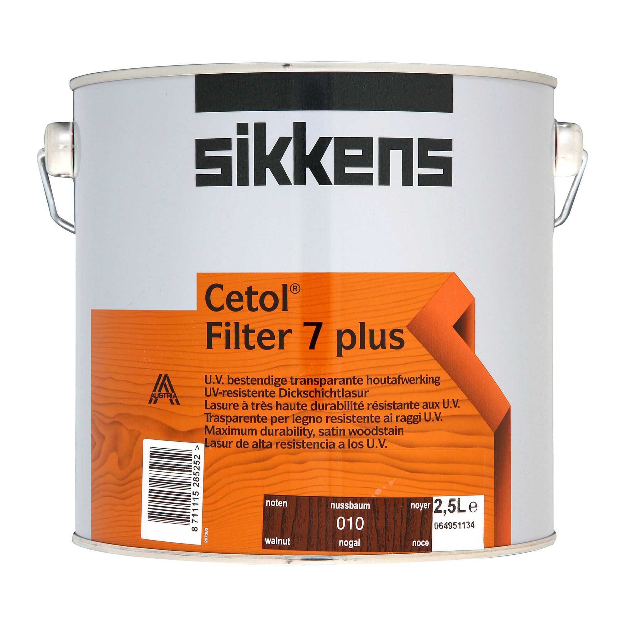 Sikkens Cetol Filter 7 Plus Wood Stain – Walnut 010 (2.5L)