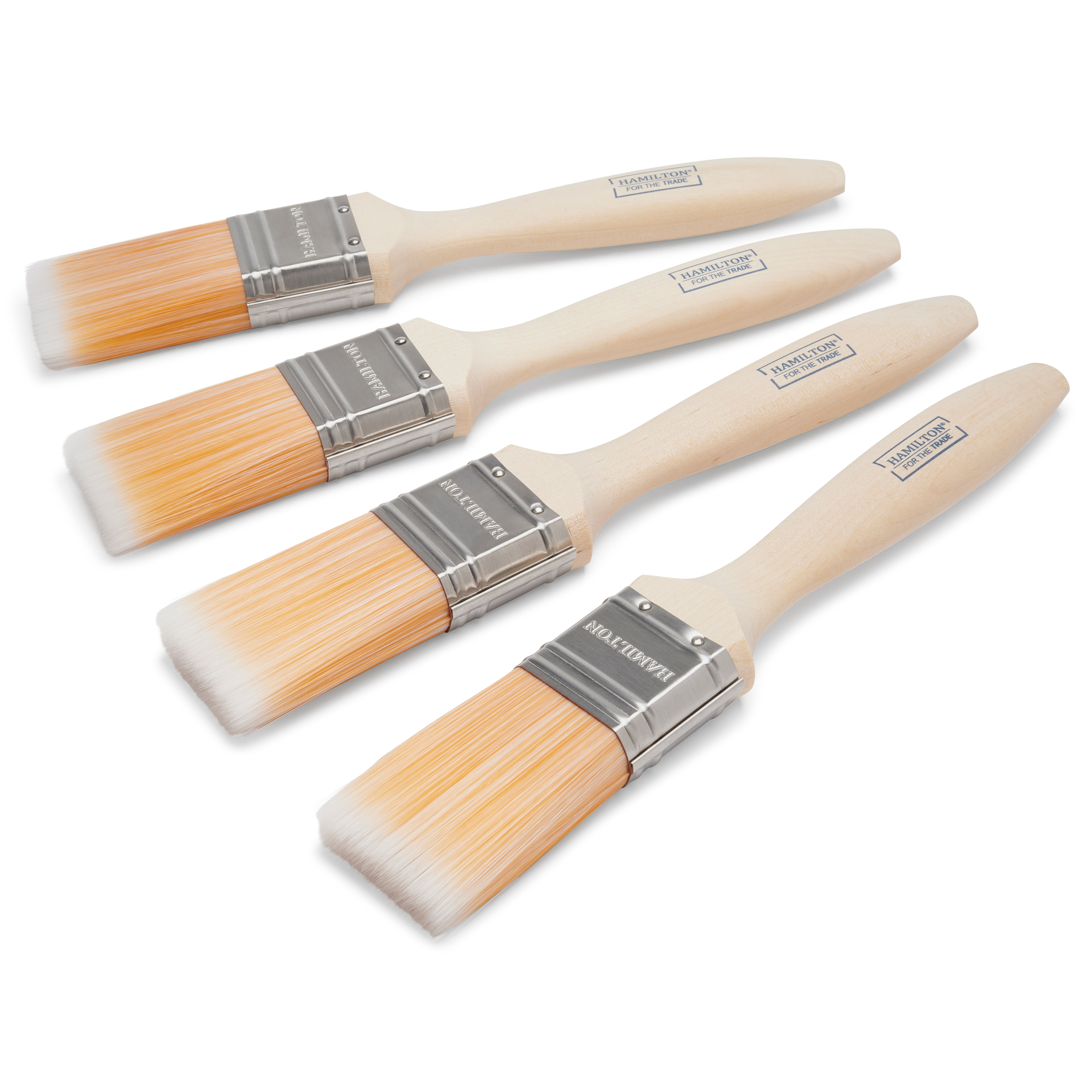 Hamilton For the Trade Flat Fine Tip Paint Brushes (4 Pack) 1.5"