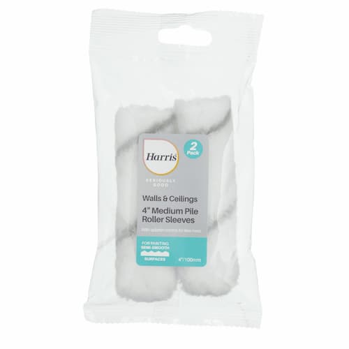 Harris Seriously Good Wall and Ceiling Sleeves Medium Pile (2 Pack) 4" - 102012202
