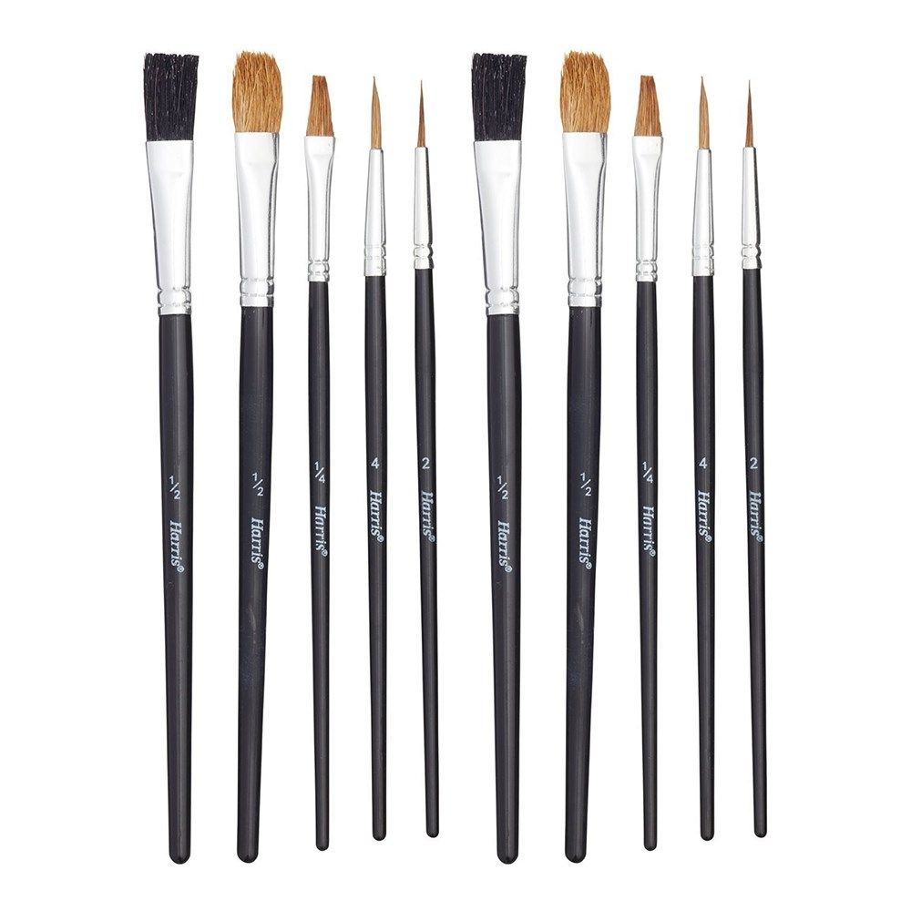 Harris Seriously Good Flat Artist Paint Brushes (10 Pack) 102041002