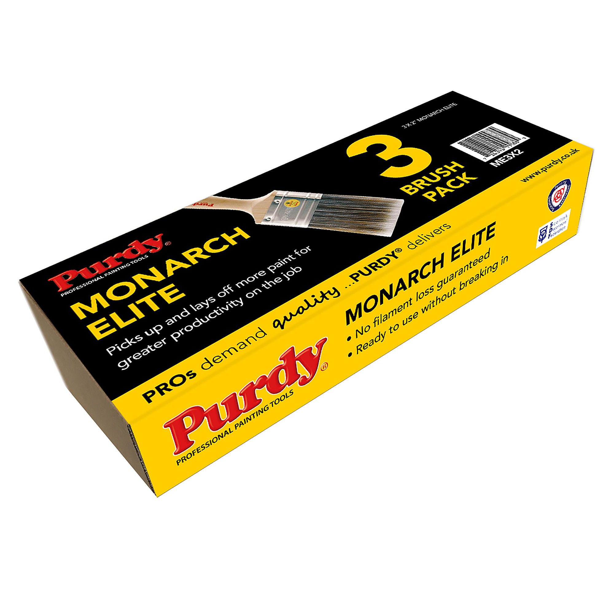 Purdy Monarch Elite Paint Brush Pack (3x Brushes) 2"- ME3X2