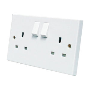 Flush Switched Socket 2 Gang ASTA Approved - PPJ072T