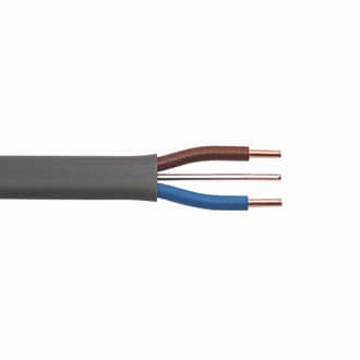 Twin and Earth Heavy Duty Lighting Cable 6242Y Grey 5m x 1.5mm - CC002HH5