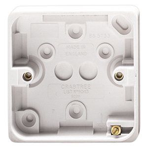 Jegs Single Pattress 1 Gang Box 25mm - JF782C