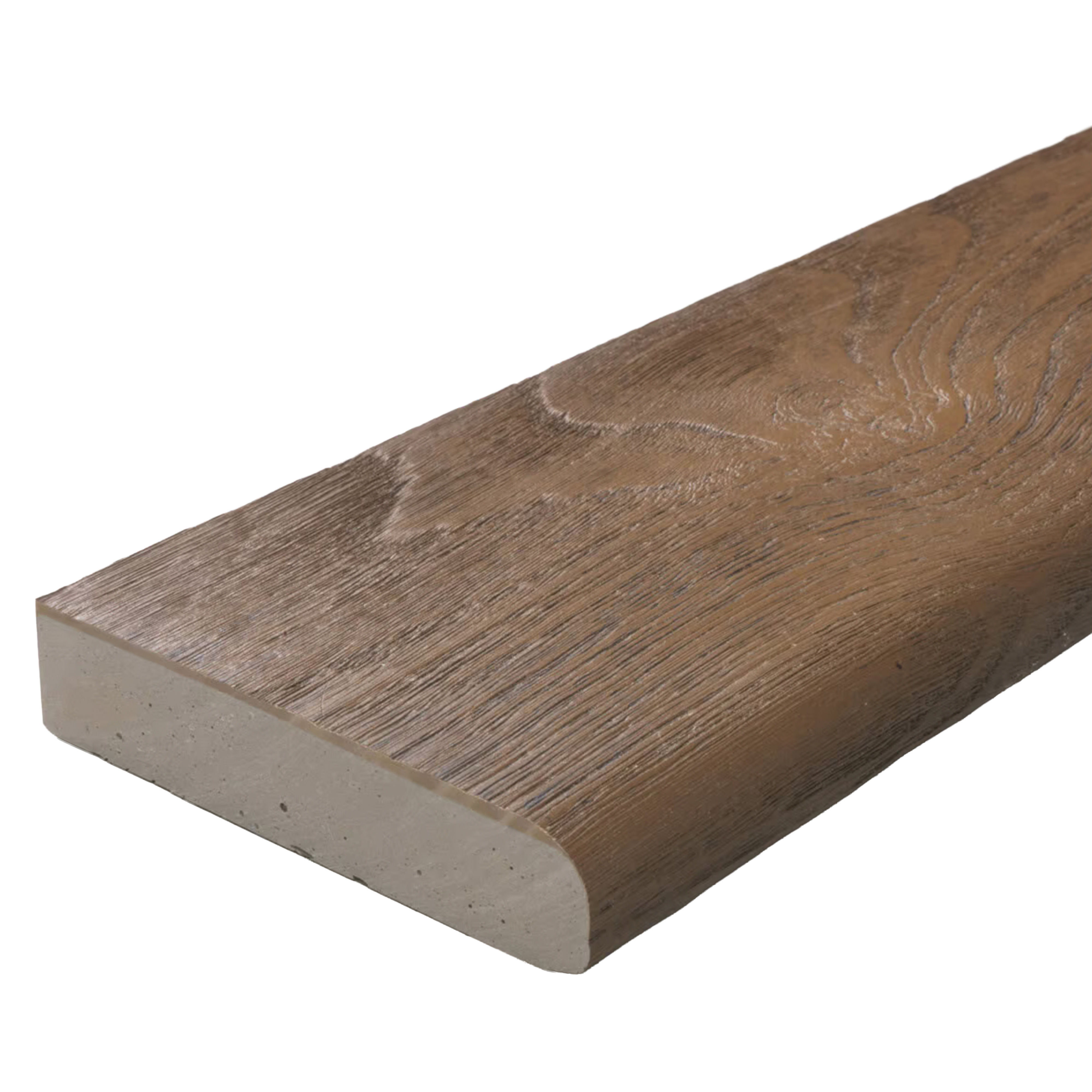 Millboard Enhanced Grain Bullnose Composite Decking Board Antique Oak 32mm x 150mm x 3.6m