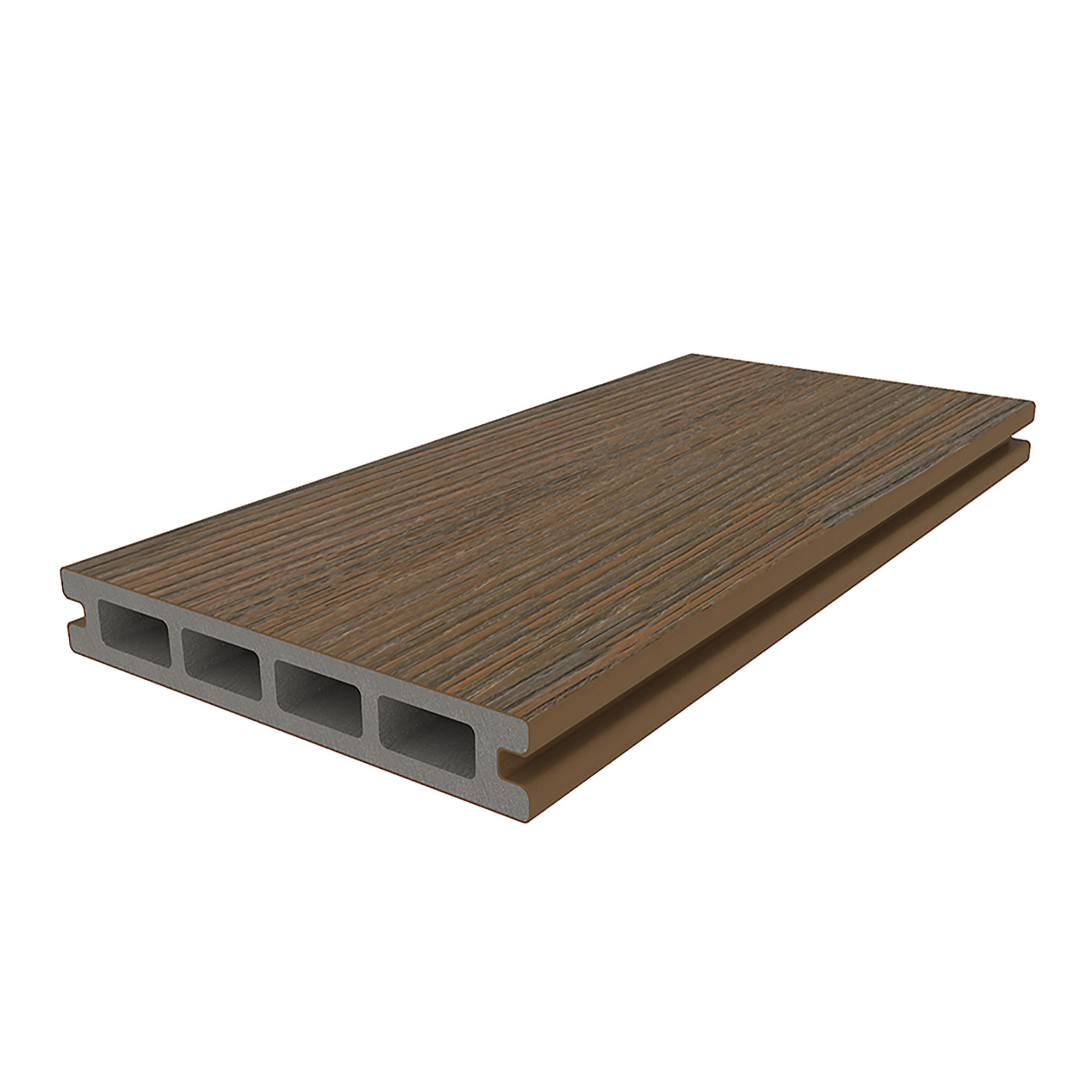 Ultrashield Essentials Grooved Edge Composite Deck Board Warm Chestnut 23mm x 140mm x 3.6m