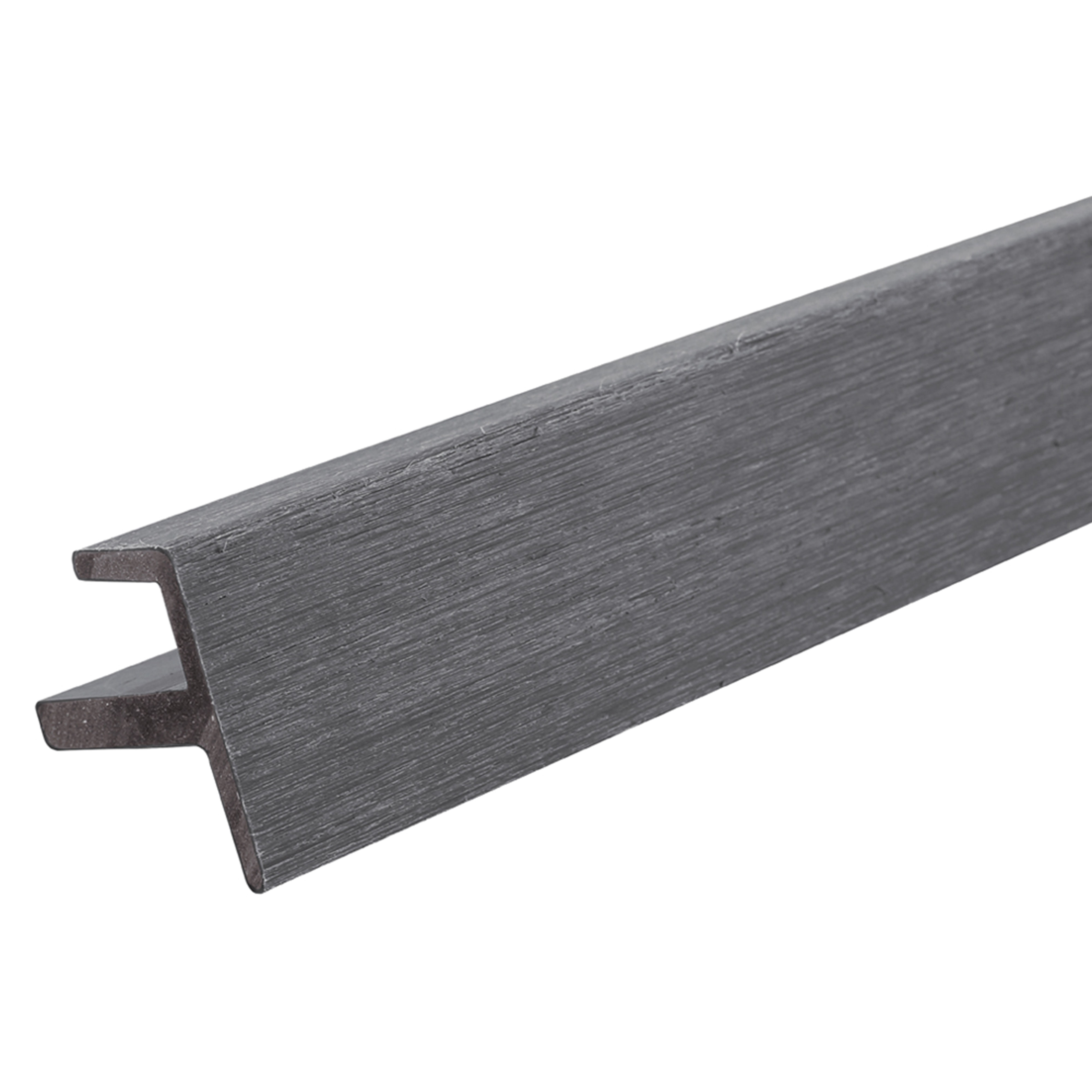 Ultrashield Naturale Traditional Composite Cladding F-Trim Light Grey 47.5mm x 45.5mm x 3.6m