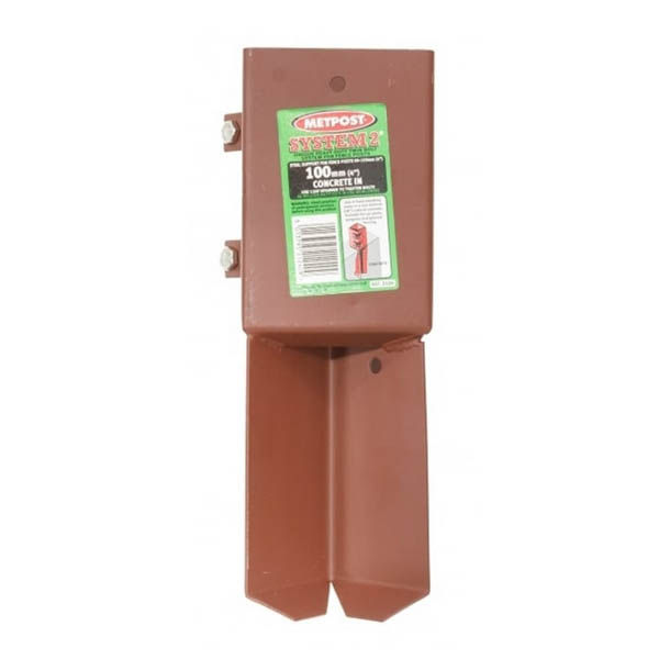 Metpost Concrete In Twin Bolt 100mm x 100mm - 2124