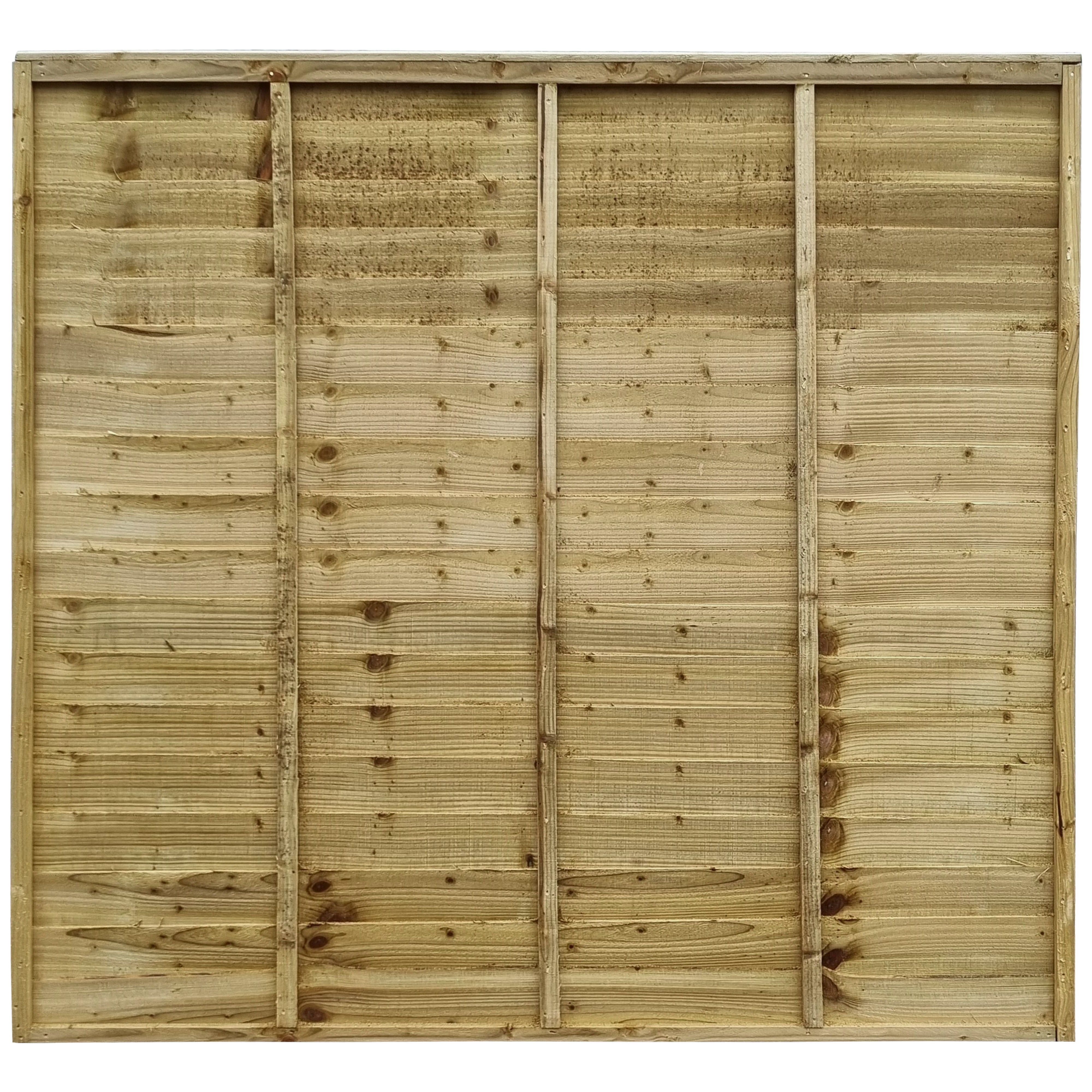 Waney Lap Fence Panel Treated Green