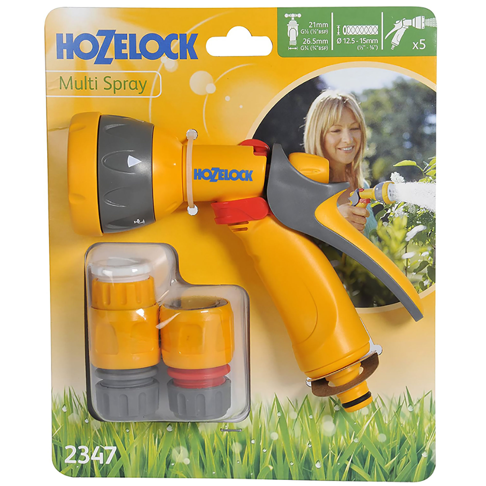 Hozelock Multi Pattern Spray Gun Starter Set With Fittings - 2347