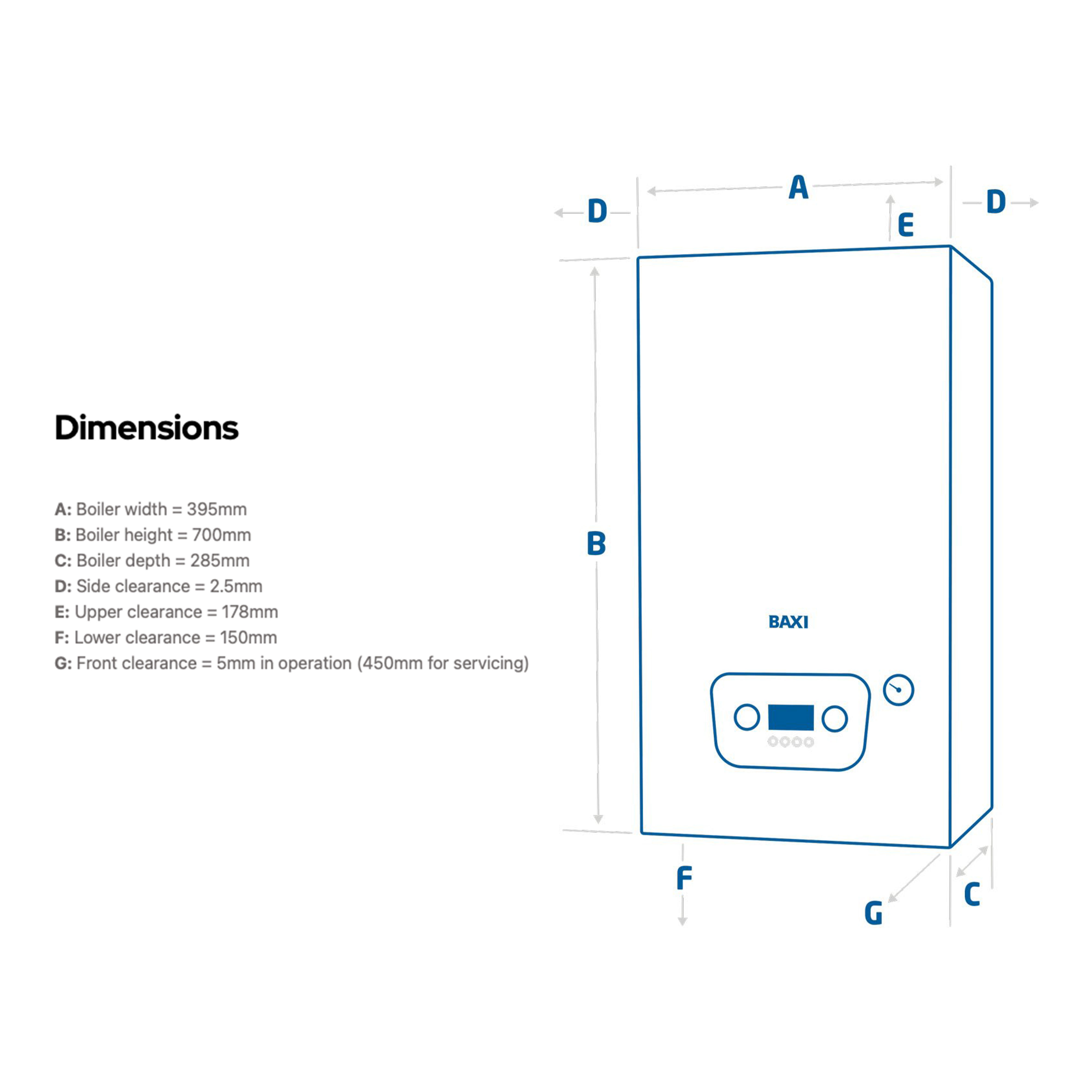 Baxi 424 Combi Boiler 24kW 7872835