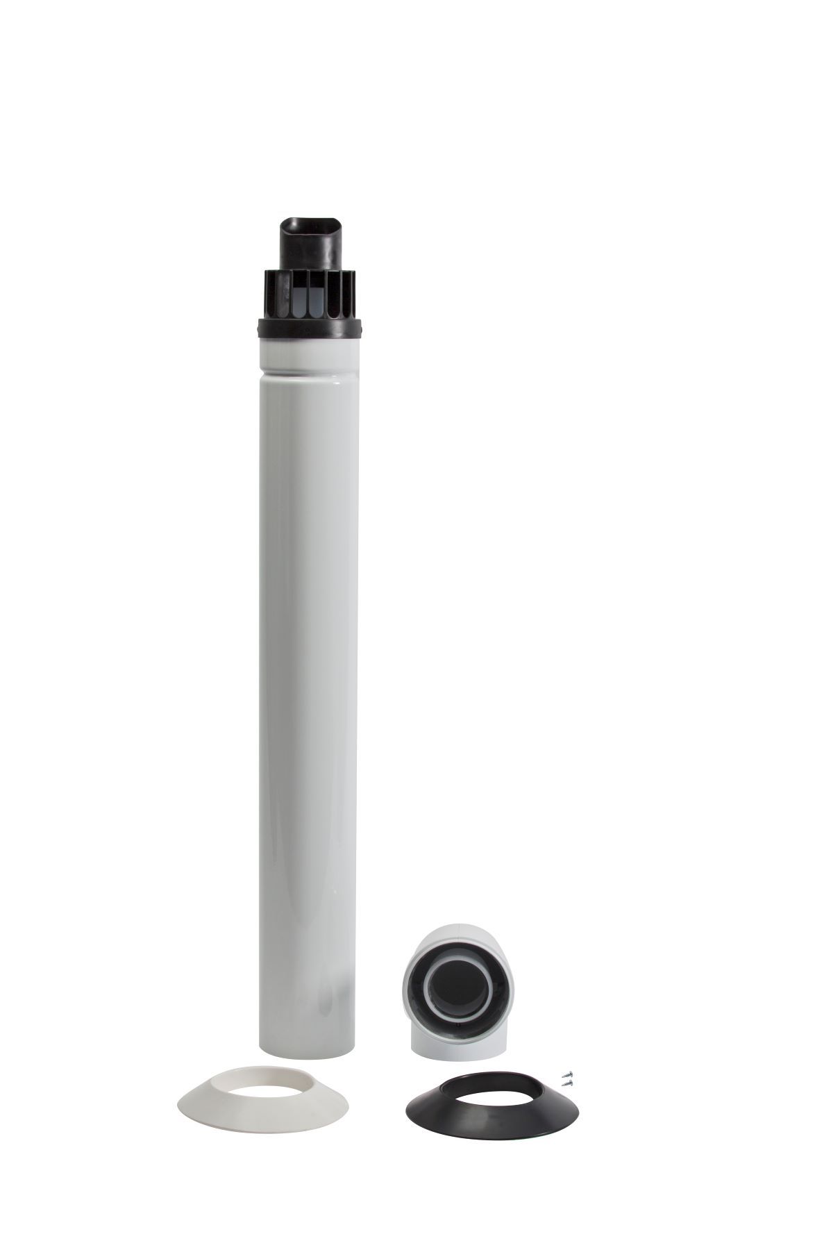 Baxi Standard Horizontal Flue with Low Profile Elbow and Fixing Screws 685mm (60/100mm) - 7222019