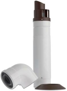 Baxi Multifit Telescopic Horizontal Flue Brown 315-500mm 60mm/110mm - 720642701