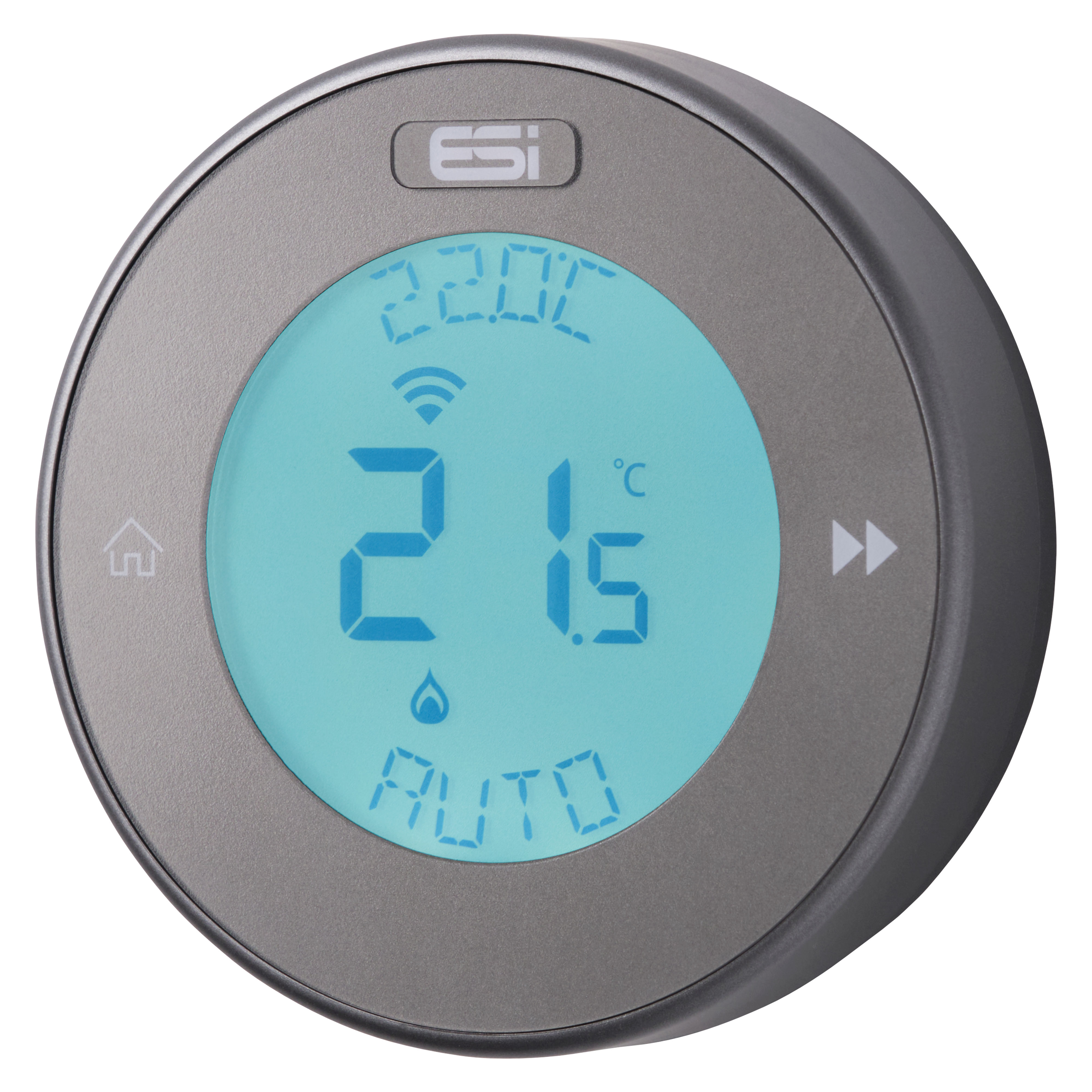 ESi Cirrus Wired Programmable Room Thermostat Grey - ESRTP8-G