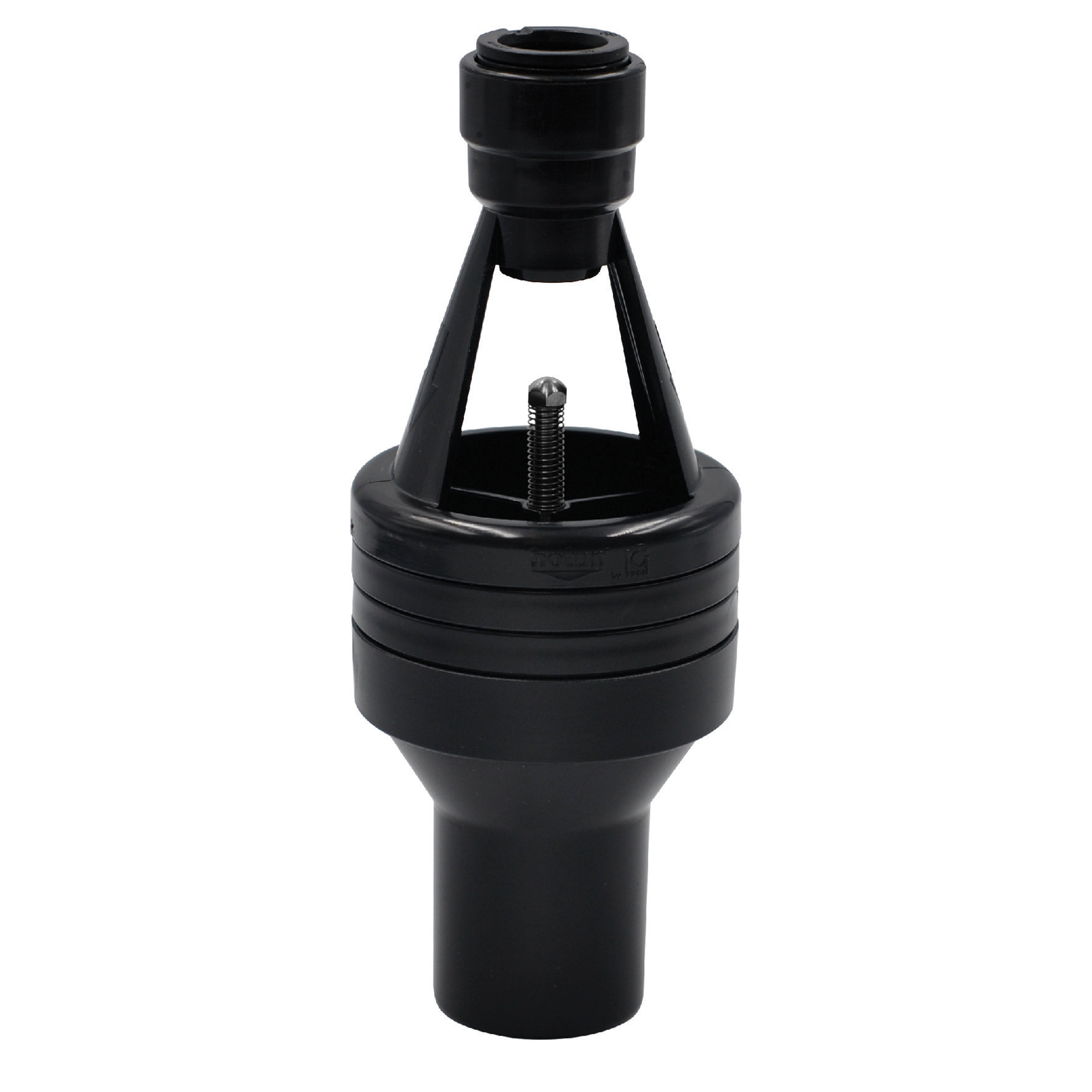 Hotun SF Hiflo Dry Trap Tundish (Speedfit Inlet x Universal Pushfit Outlet) Black 15mm x 32mm - HHBSF15-32