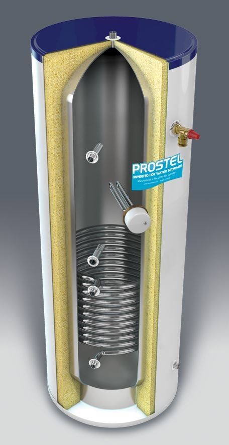 Unvented Hot Water Heater Prostel Cylinder RM Cylinders Stelflow