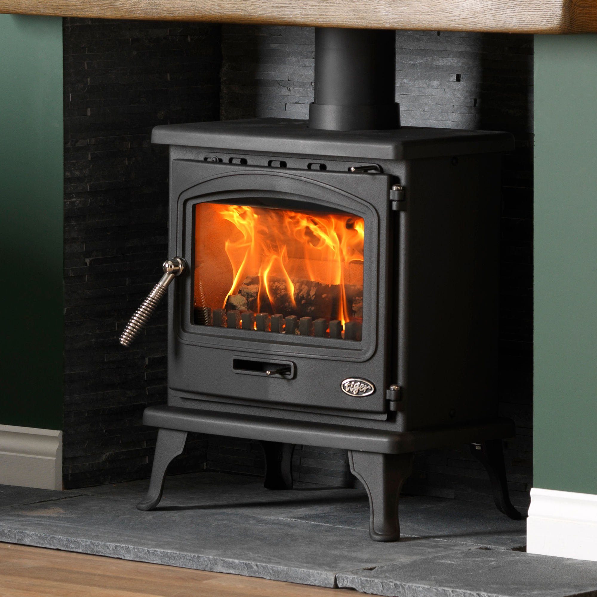 Percy Doughty Tiger Eco Multifuel Stove 5kW - 1600054