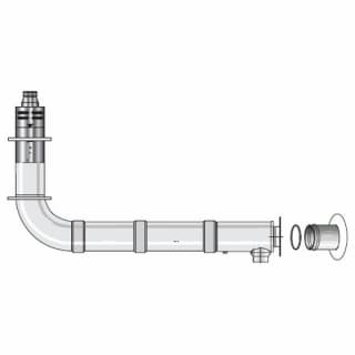 Grant White System High Level Adjustable 1.2m Flue Kit with 90° Elbow and Terminal 26-70kW - HLK0290200