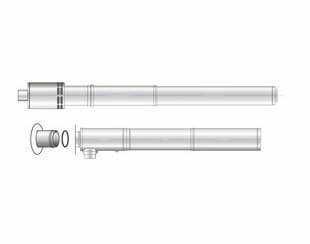 Grant White System Adjustable Vertical 3m Flue Kit with Terminal and Storm Collar 26-70kW - VTK0690200