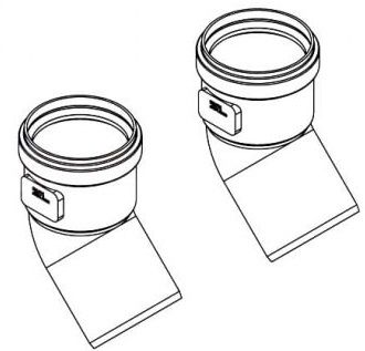 Ideal High Level 45° Elbows (Pair) 203230