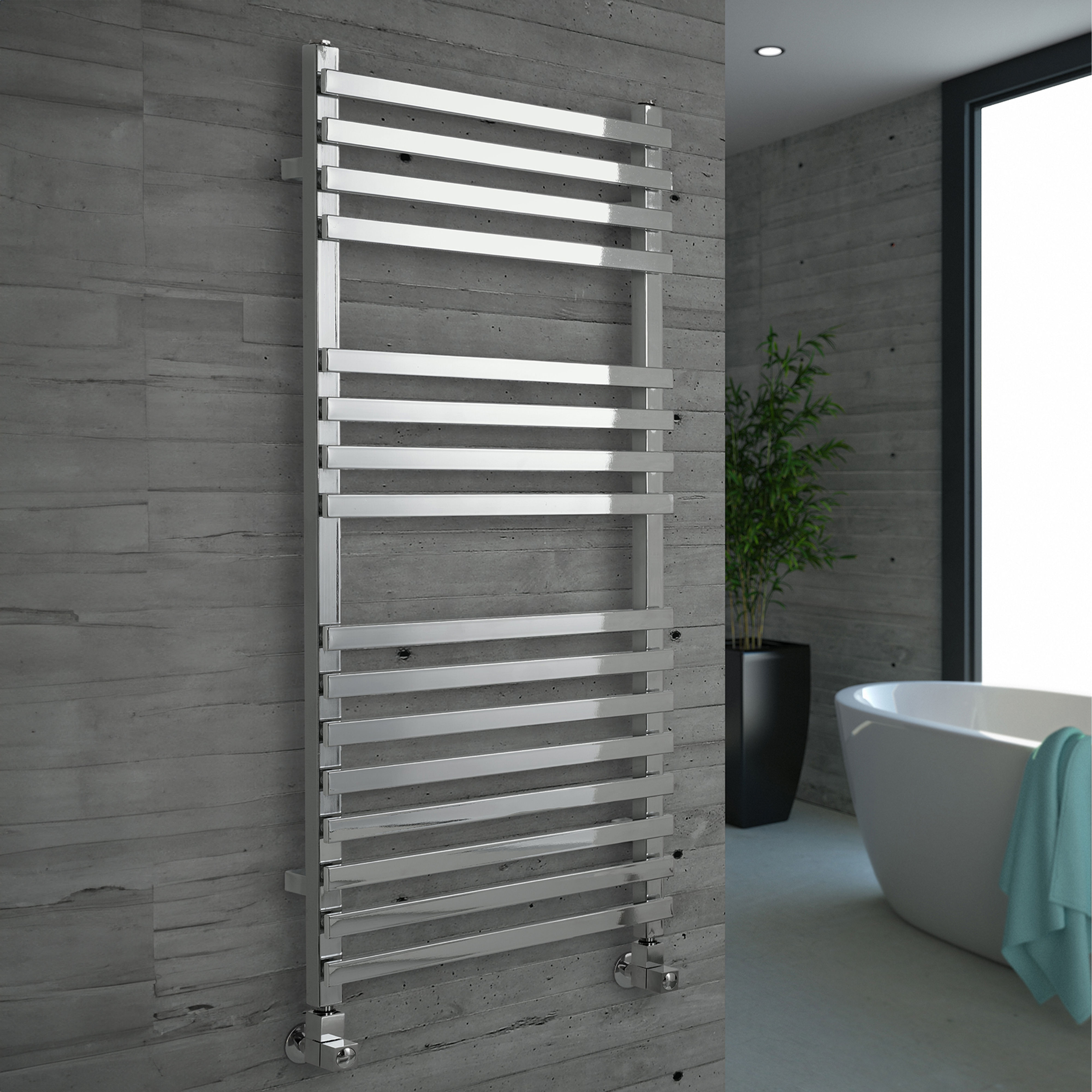 Kartell Mode Straight Heated Towel Rail Chrome