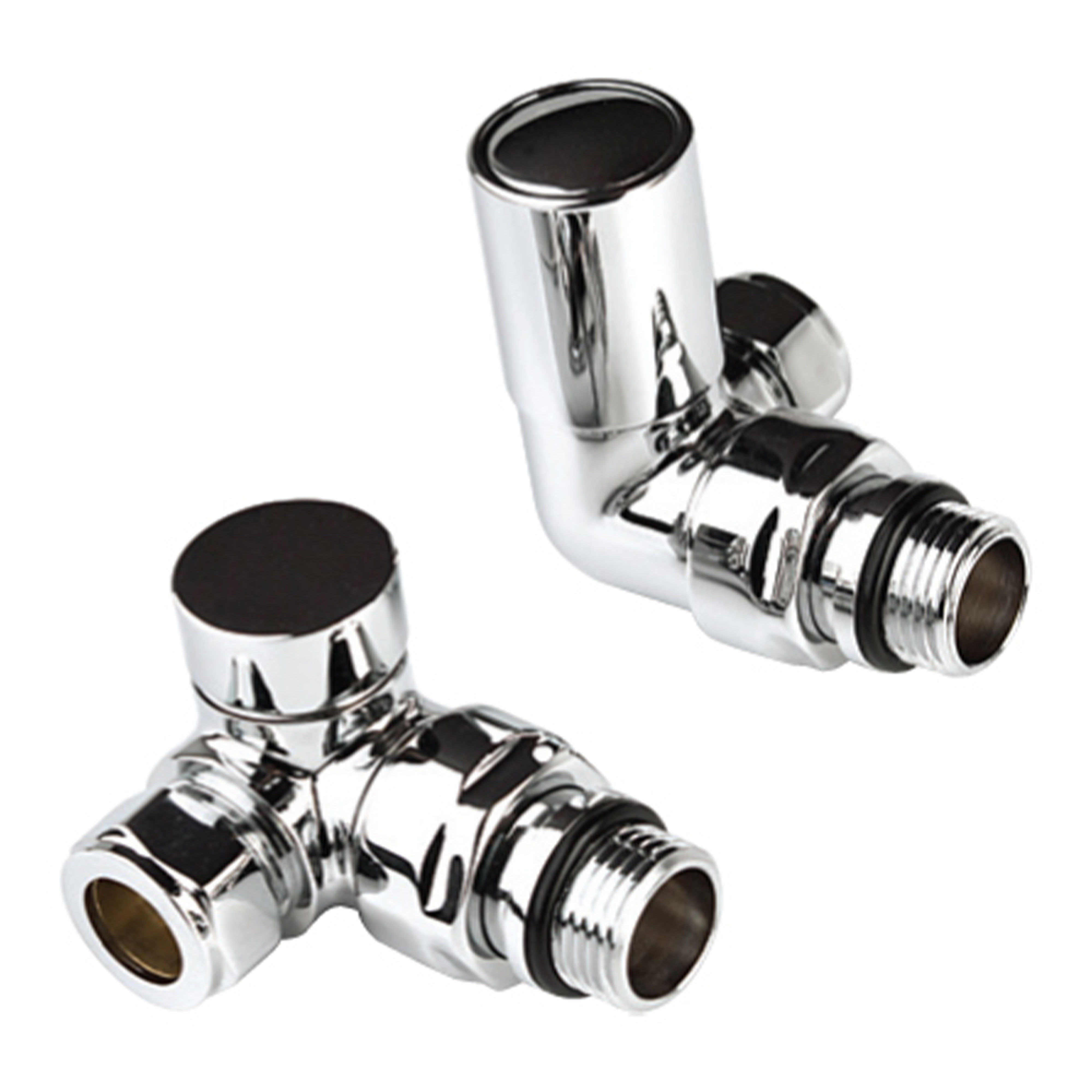 Kartell K-Rad Modern Corner Valves (Pair) Chrome 15mm