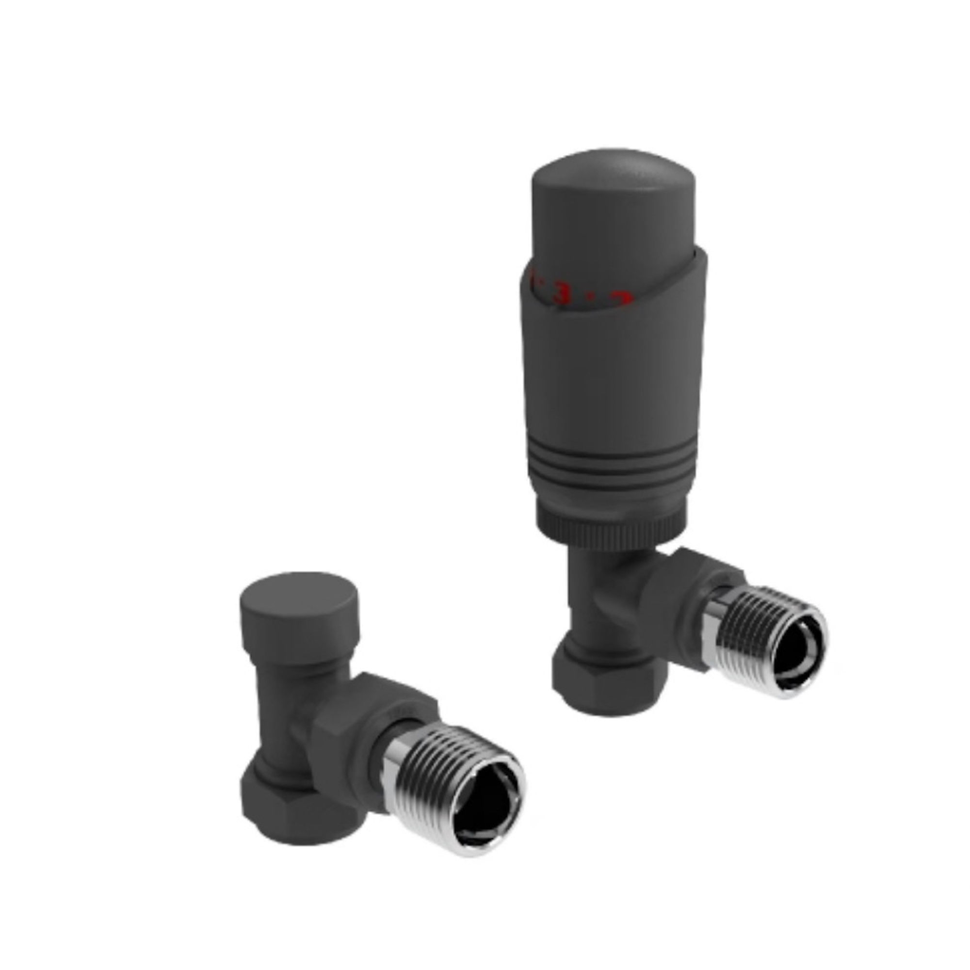K-Design Angled TRV (Twin Pack) Anthracite