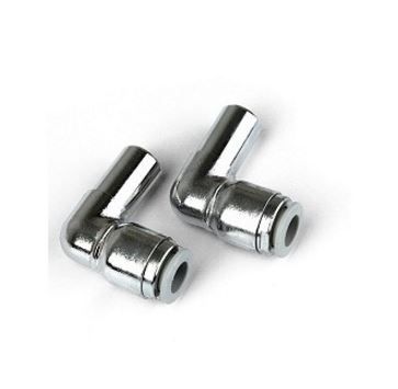 Altecnic Plain Tail x Pushfit Elbows (Pair) Chrome 15mm x 10mm - 459004