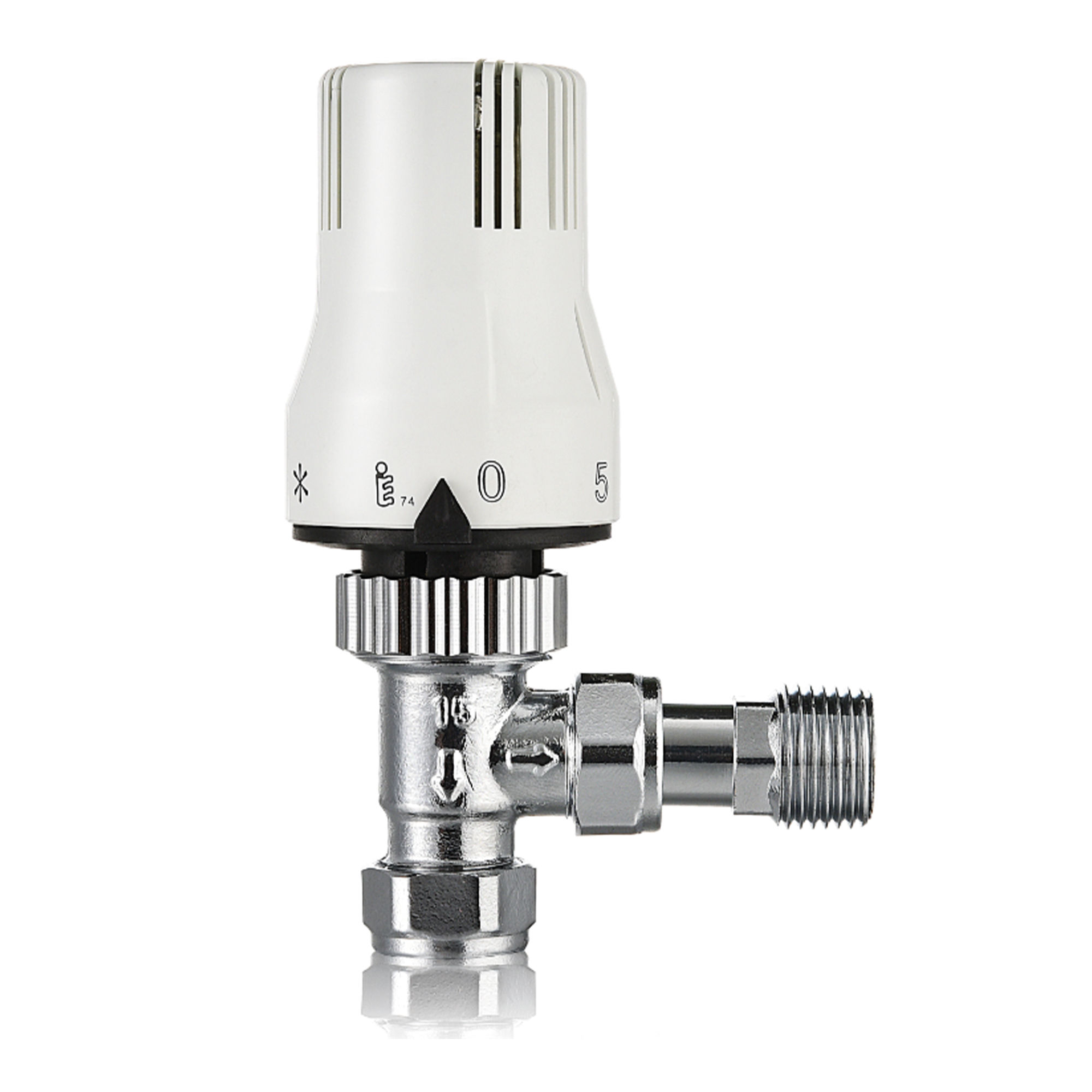 Classic Angled TRV White and Chrome 15mm