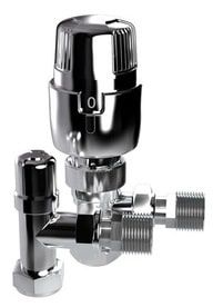 I-Therm Angled TRV Rad Valve All Chrome 15mm - 15TRVACP