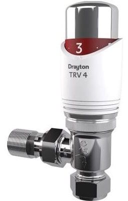Drayton TRV4 Classic Angle White/CP Head 15mm - 07 05 150