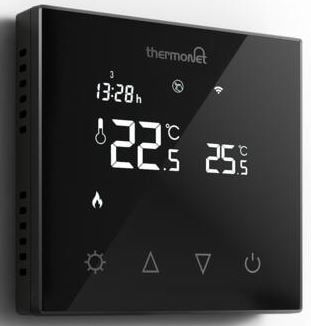 Comfortzone Thermotouch Black Glass Programmable Thermostat - 5226