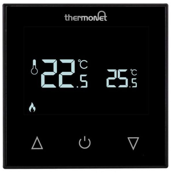 Comfortzone Thermotouch Black Glass Manual Thermostat - 5216
