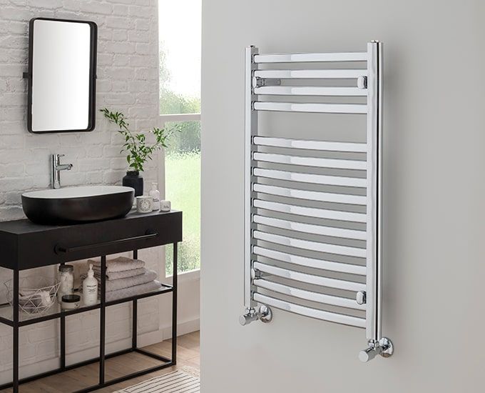 Vogue Curvee Towel Rail Chrome 1100mm x 600mm