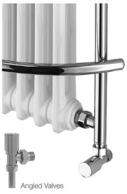 Vogue Arne Angled Towel Rail Valve Chrome