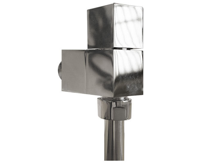 Vogue Piazza Angled Towel Rail Valve Chrome