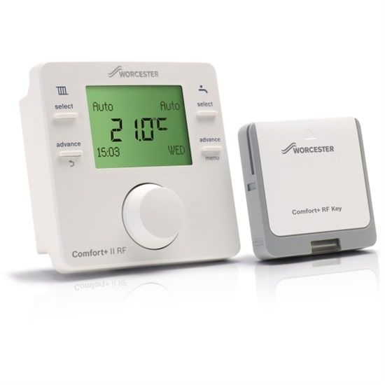 Worcester Comfort+ II RF Wireless Programmable Thermostat & Receiver 7738112324