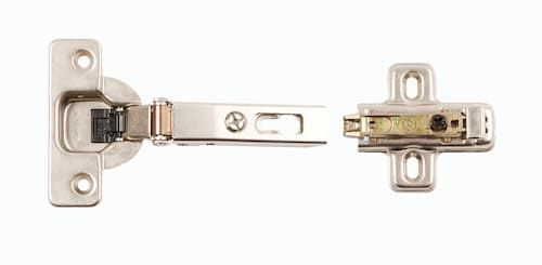 Sprung Clip On Soft Close Cabinet Hinges 110° (2 Pack) Silver 35mm - DP007238