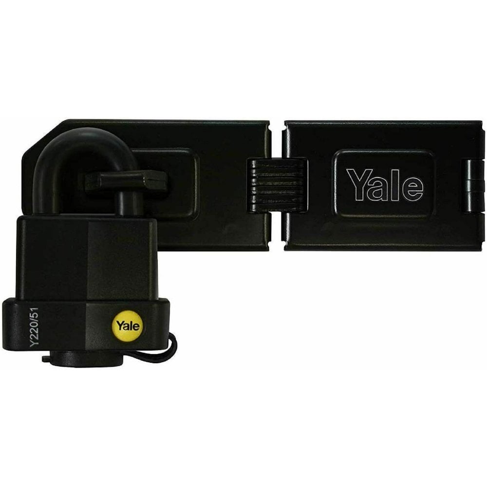Yale Hinged Steel Hasp and Weatherproof Padlock Set 51mm - YALY22051HSP