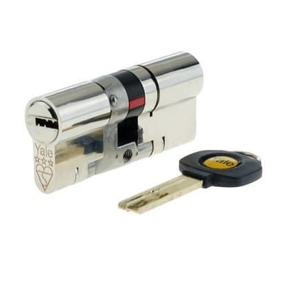 Yale Platinum 3 Star Cylinder Lock Nickel 50mm/45mm (95mm)