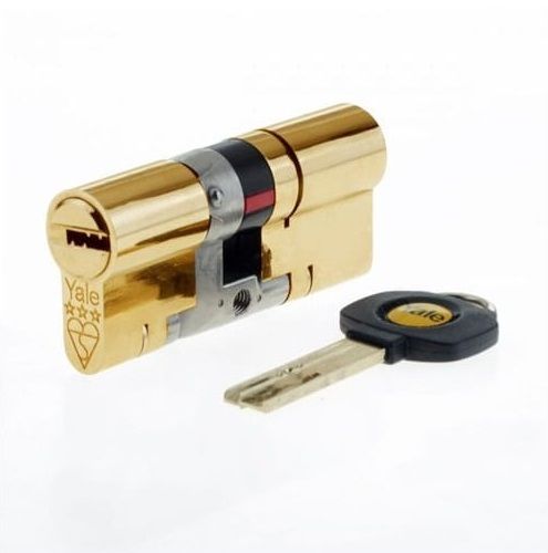 Yale Platinum 3 Star Cylinder Lock Brass 45mm/40mm (85mm)