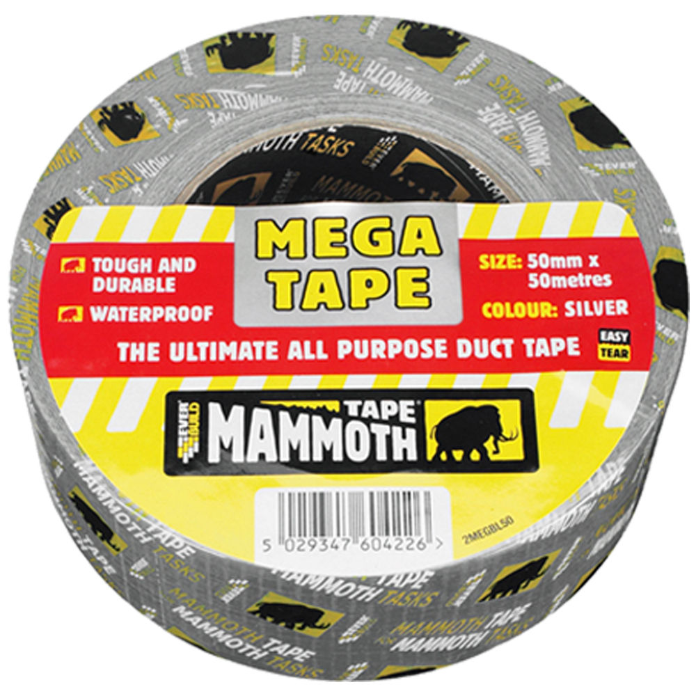 Mammoth Mega All Purpose Tape Silver 50mm x 50m