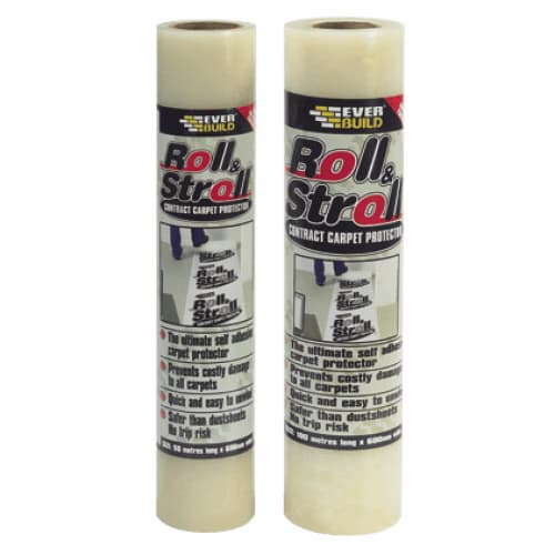 Everbuild Roll & Stroll Contract Carpet Protector 600mm x 50m