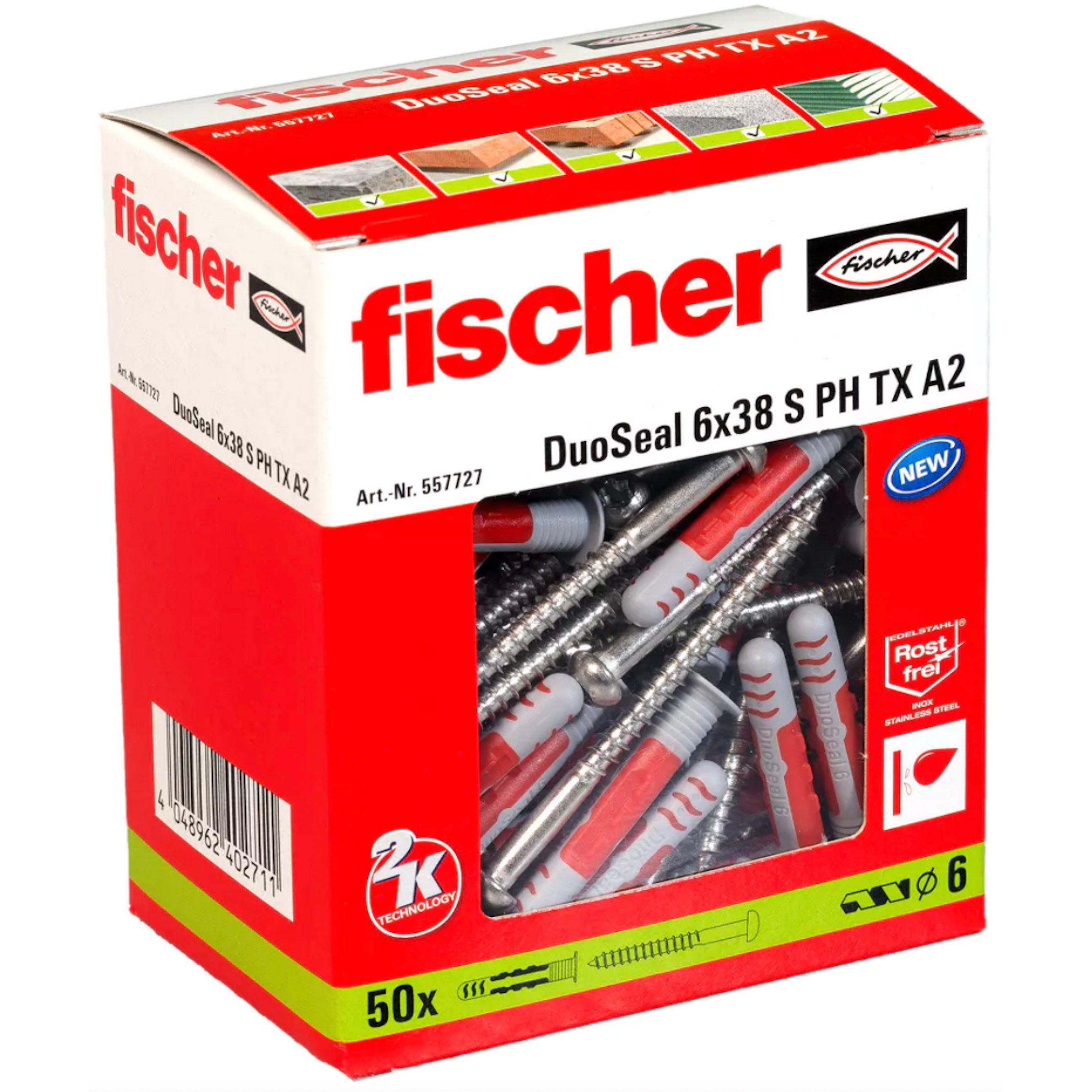 Fischer DuoSeal S PH TX A2 6mm x 38mm - 557727