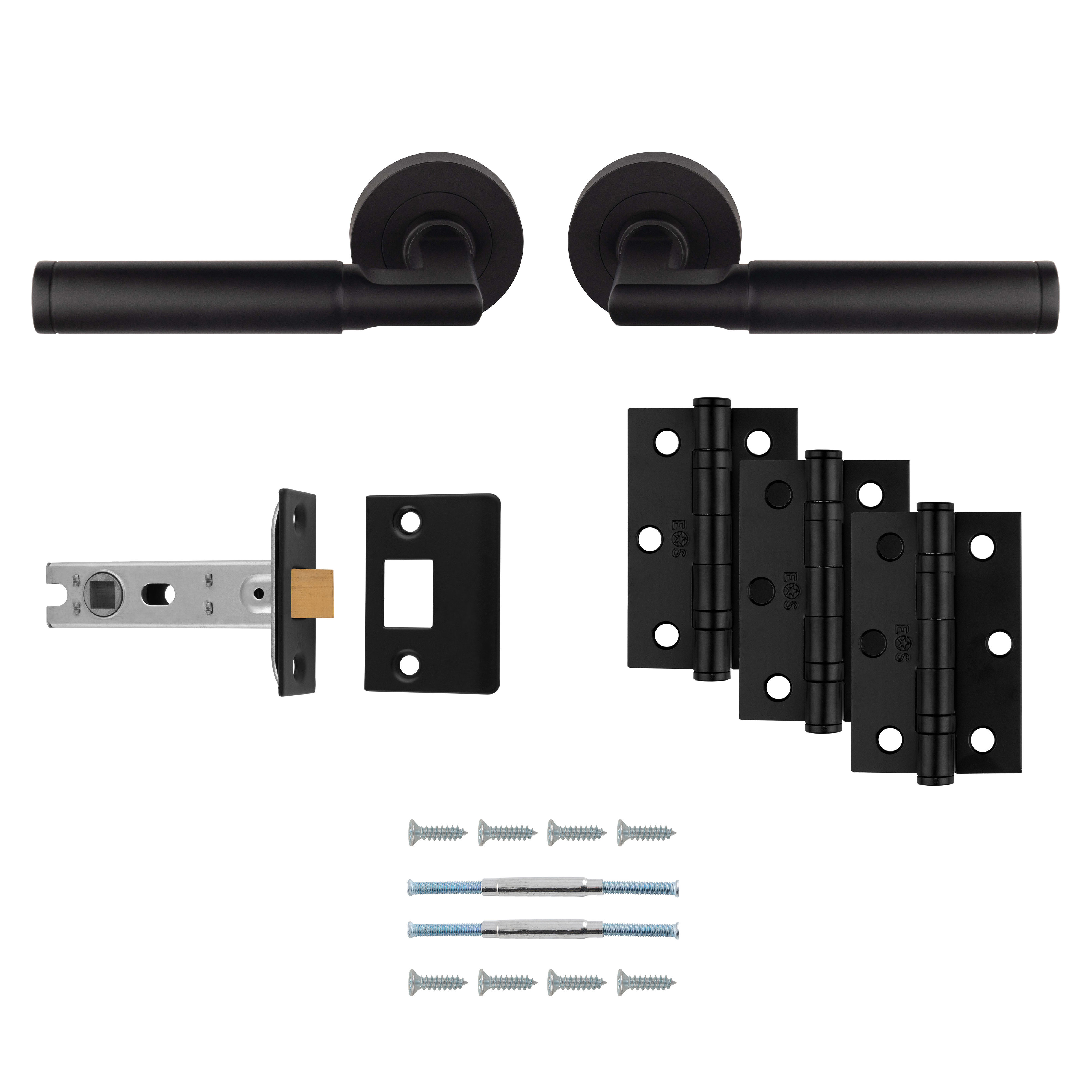 う*ま様 DeliciousTaylormade DOORZ BrasstyMa Belas Ultimate Door Handle and Latch Pack Matt Black