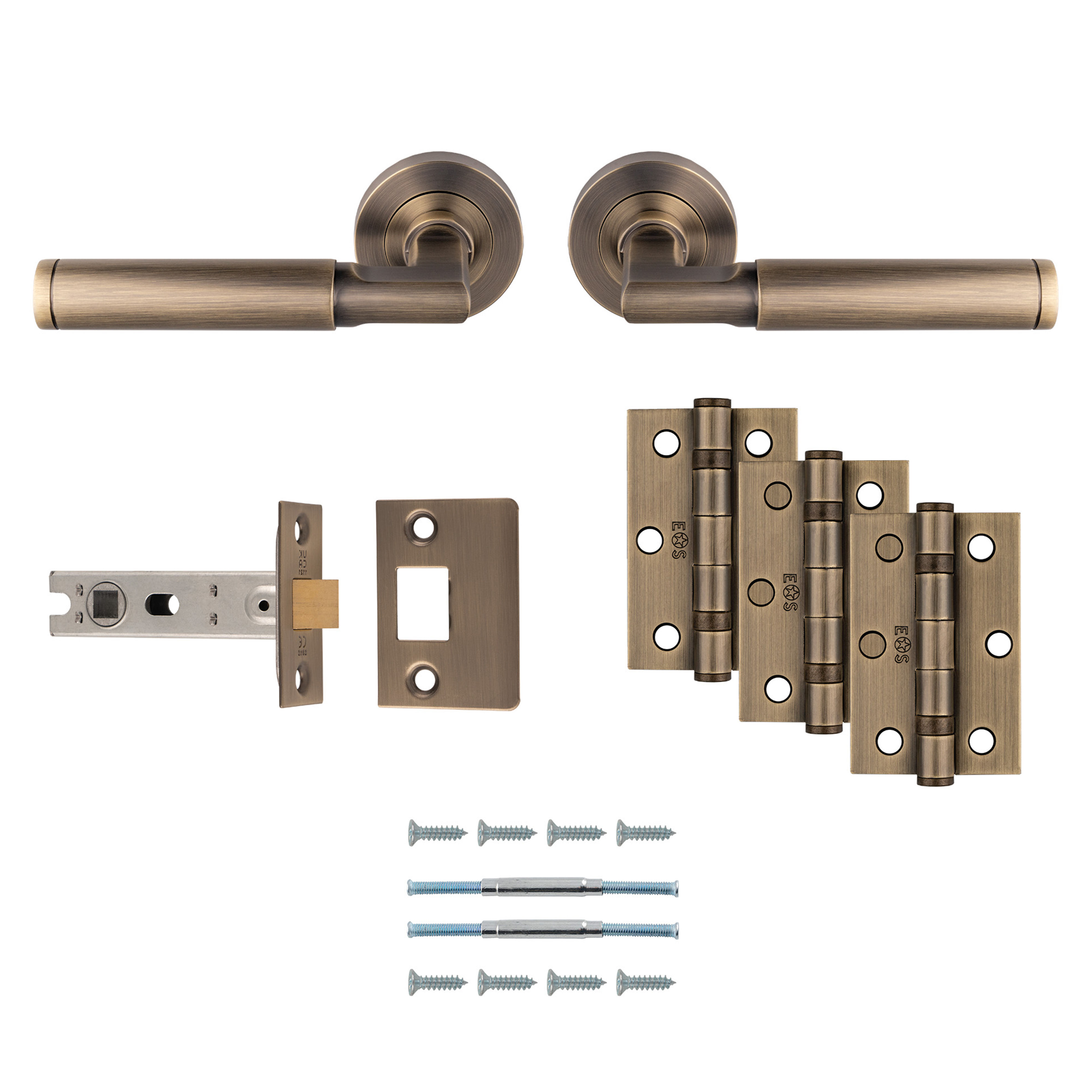 Carlisle Brass Belas Ultimate Door Handle and Latch Pack Antique Brass - UDP006AB/INTB