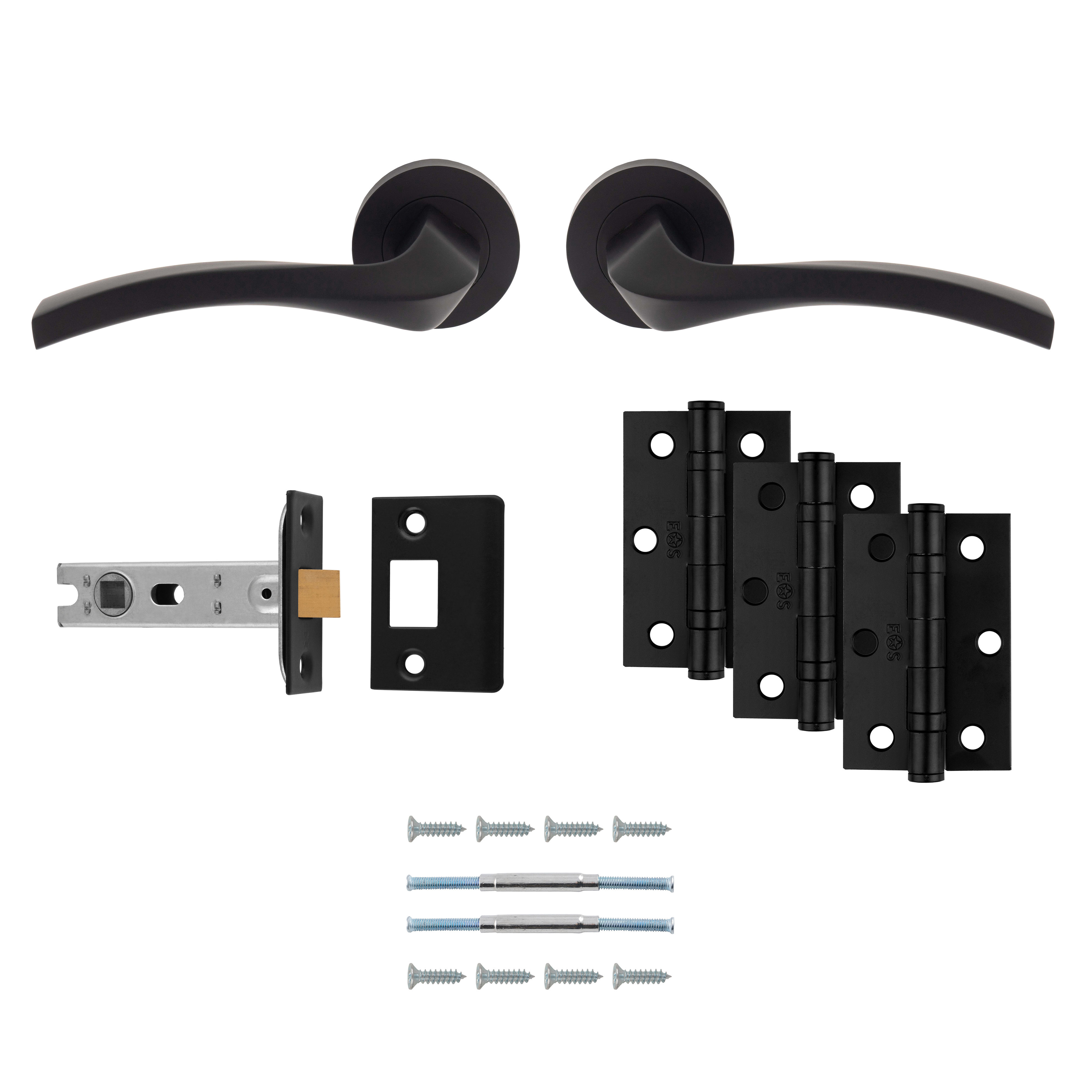 Carlisle Brass Sines Ultimate Door Handle and Latch Pack Matt Black - UDP008MB/INTB