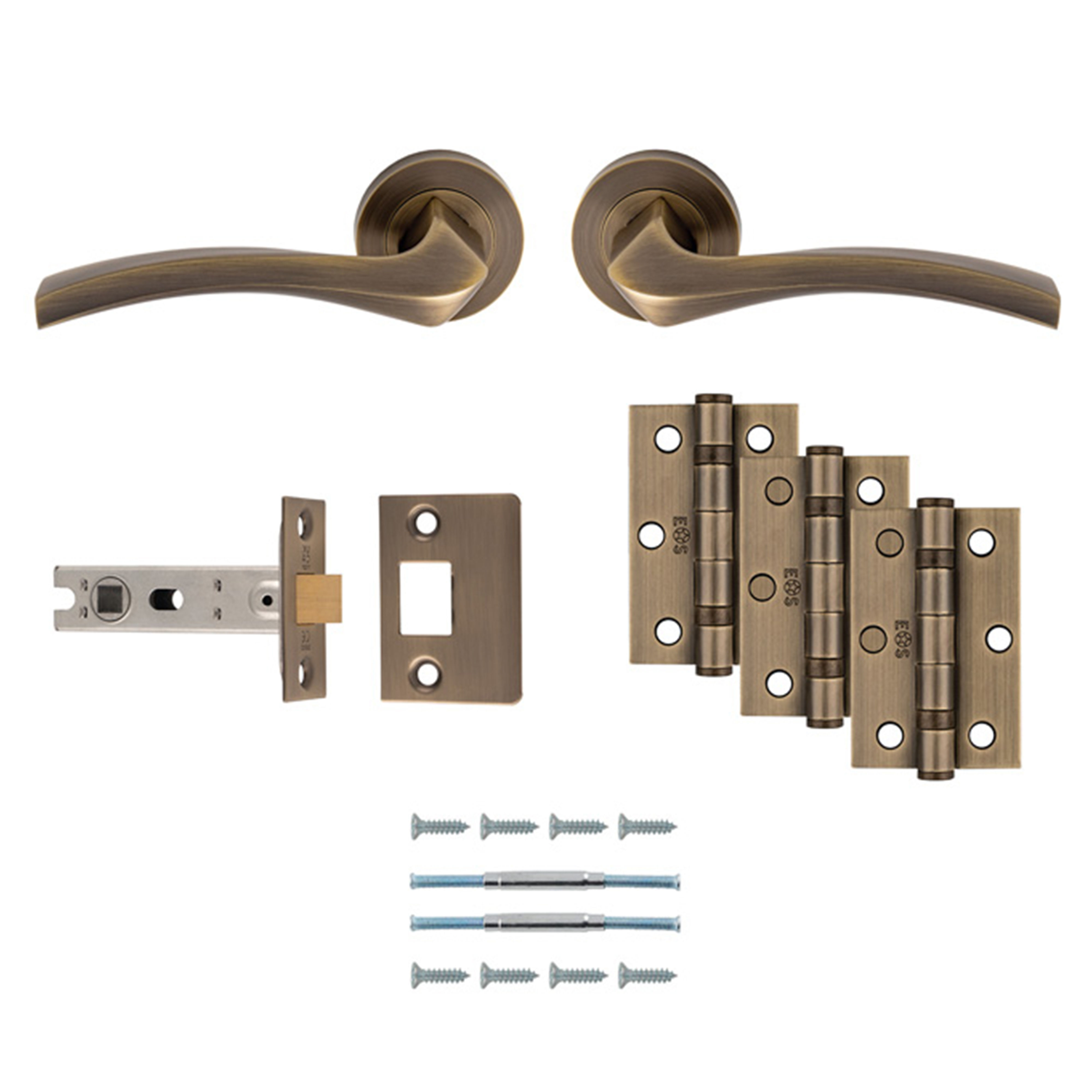 Carlisle Brass Sines Ultimate Door Handle and Latch Pack Antique Brass - UDP008AB/INTB